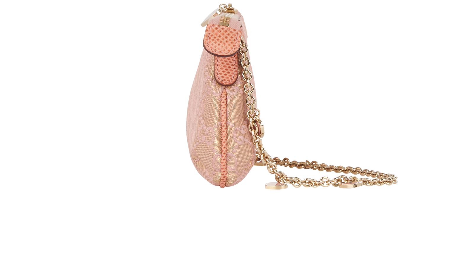 Guccissima Chain Pochette, &pound;390, Handbags, Pink, Canvas, Bottom view